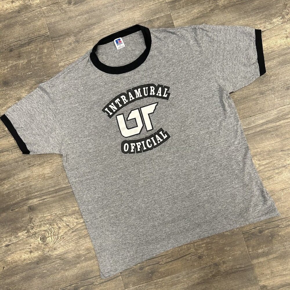 Vintage Russell Athletic Ringer Tshirt Intramural Sports Official Size XL USA (5